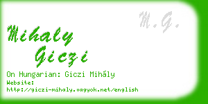mihaly giczi business card